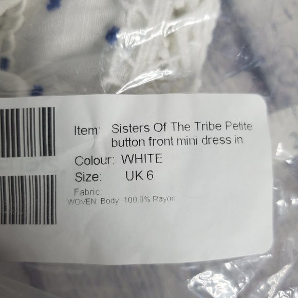 Sisters Of The Tribe Petite Button Front Mini Dress in Polka Dot - Picture 13 of 13